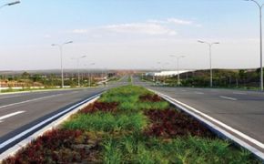 2011年承建的大陸新區(qū)市政東片區(qū)新村１、4路北段道路工程